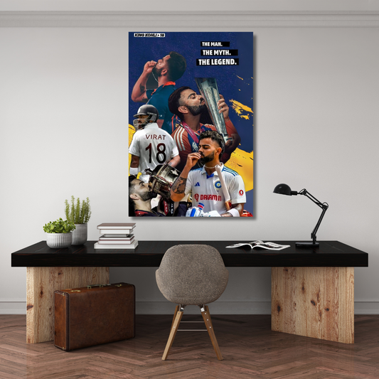 Virat Kohli Canvas Wall Art – Premium Gallery Wrap