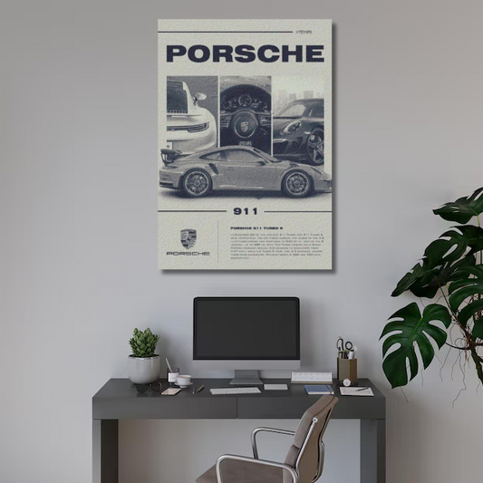 Vintage Porsche Canvas Wall Art – Classic Car Gallery Wrap