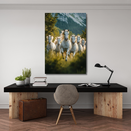 7 Horses Vastu Canvas Painting – For Success & Positive Energy