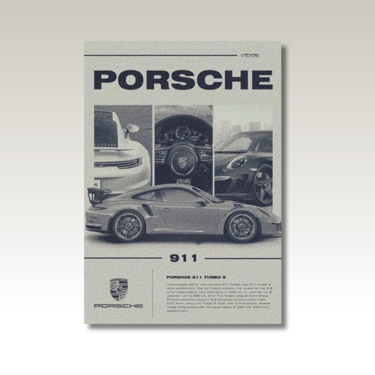 Vintage Porsche Canvas Wall Art – Classic Car Gallery Wrap