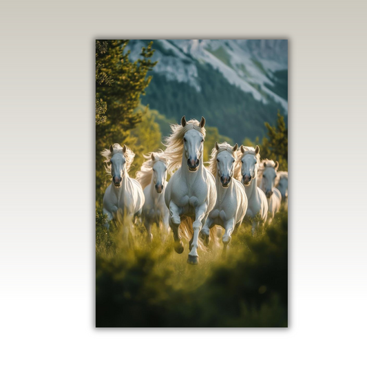 7 Horses Vastu Canvas Painting – For Success & Positive Energy