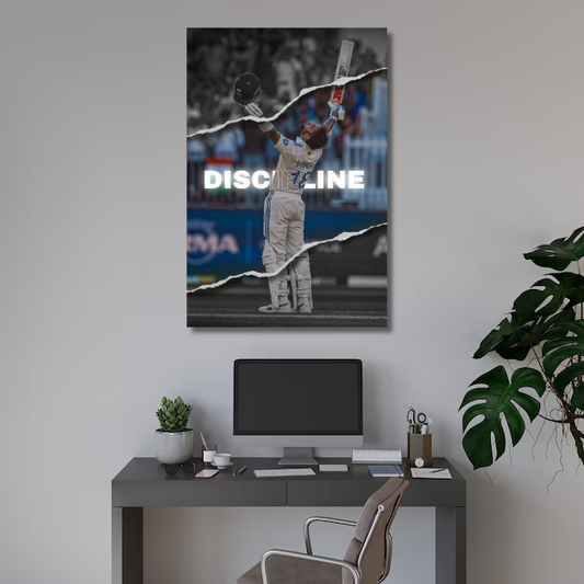 Virat Kohli Discipline Canvas Wall Art – Premium Gallery Wrap